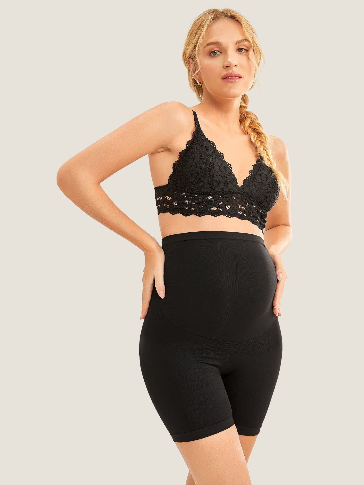 High Waist Shapewear Maternity Shorts|Seamless