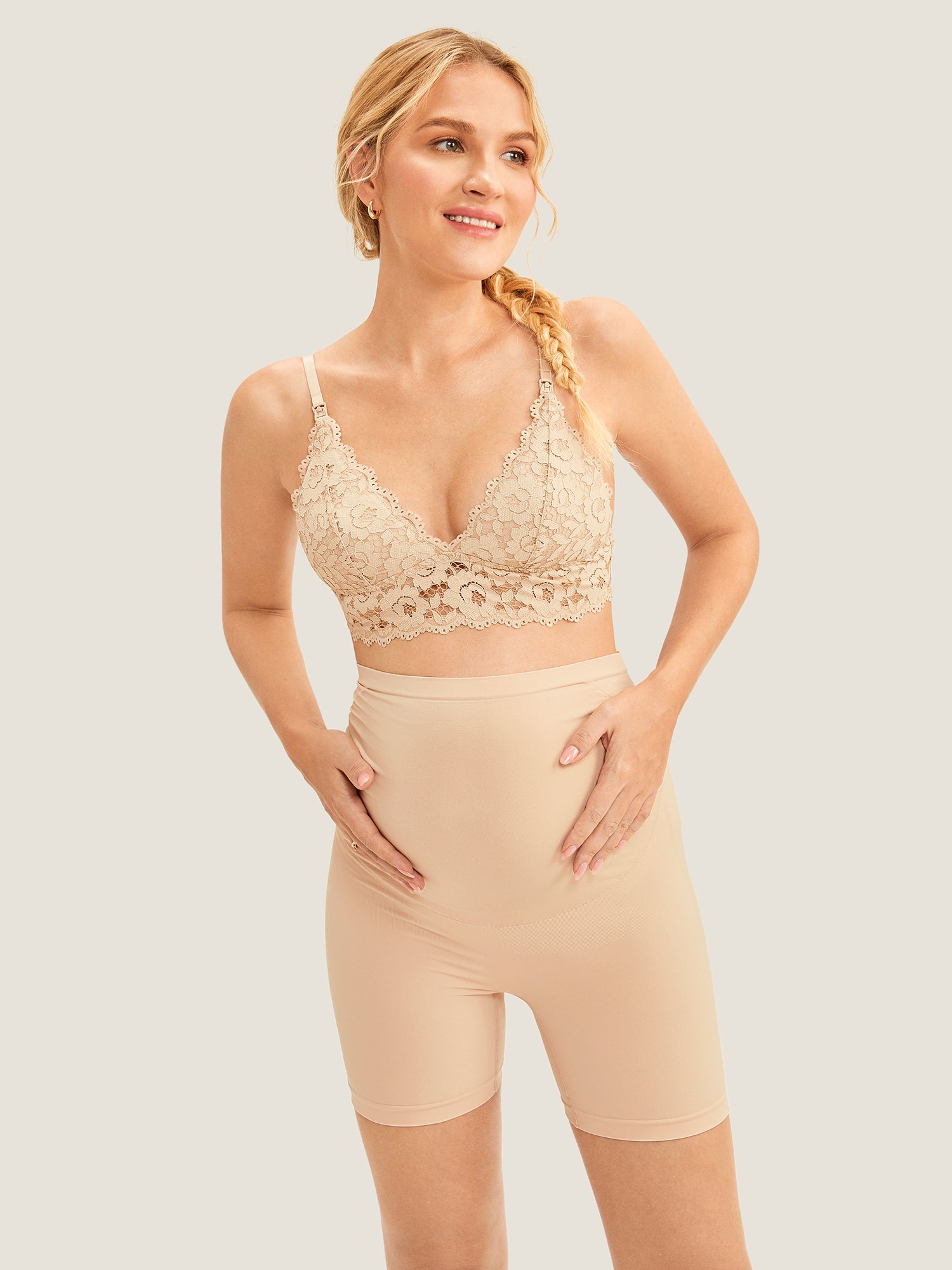 High Waist Shapewear Maternity Shorts|Seamless