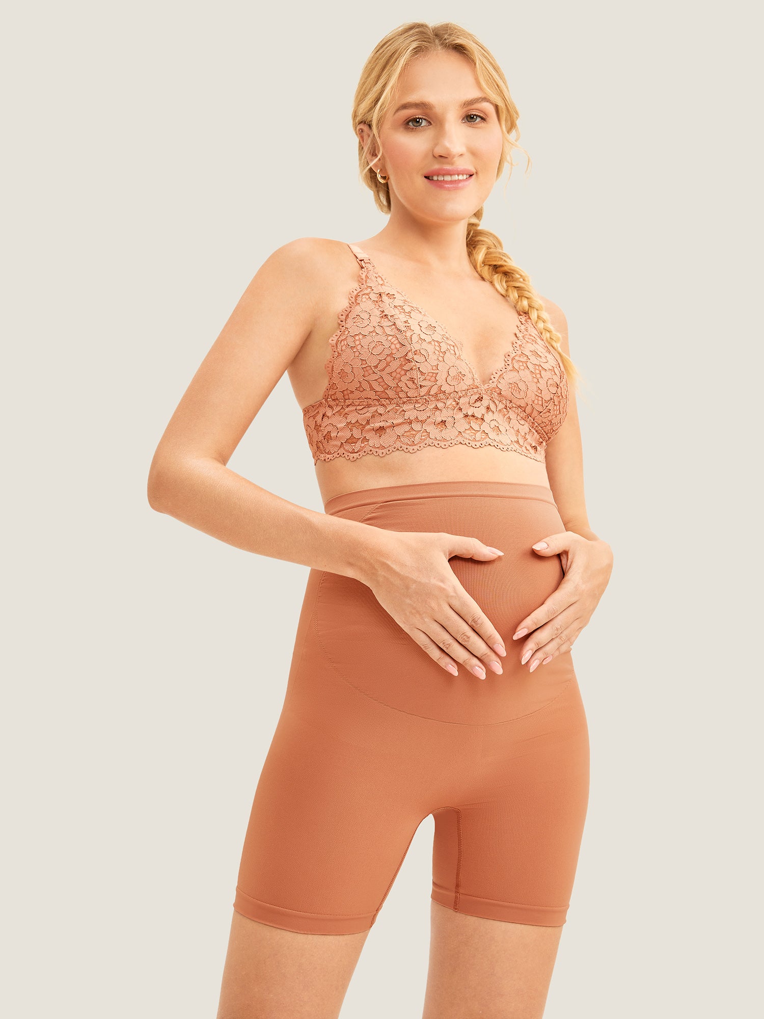 High Waist Shapewear Maternity Shorts|Seamless
