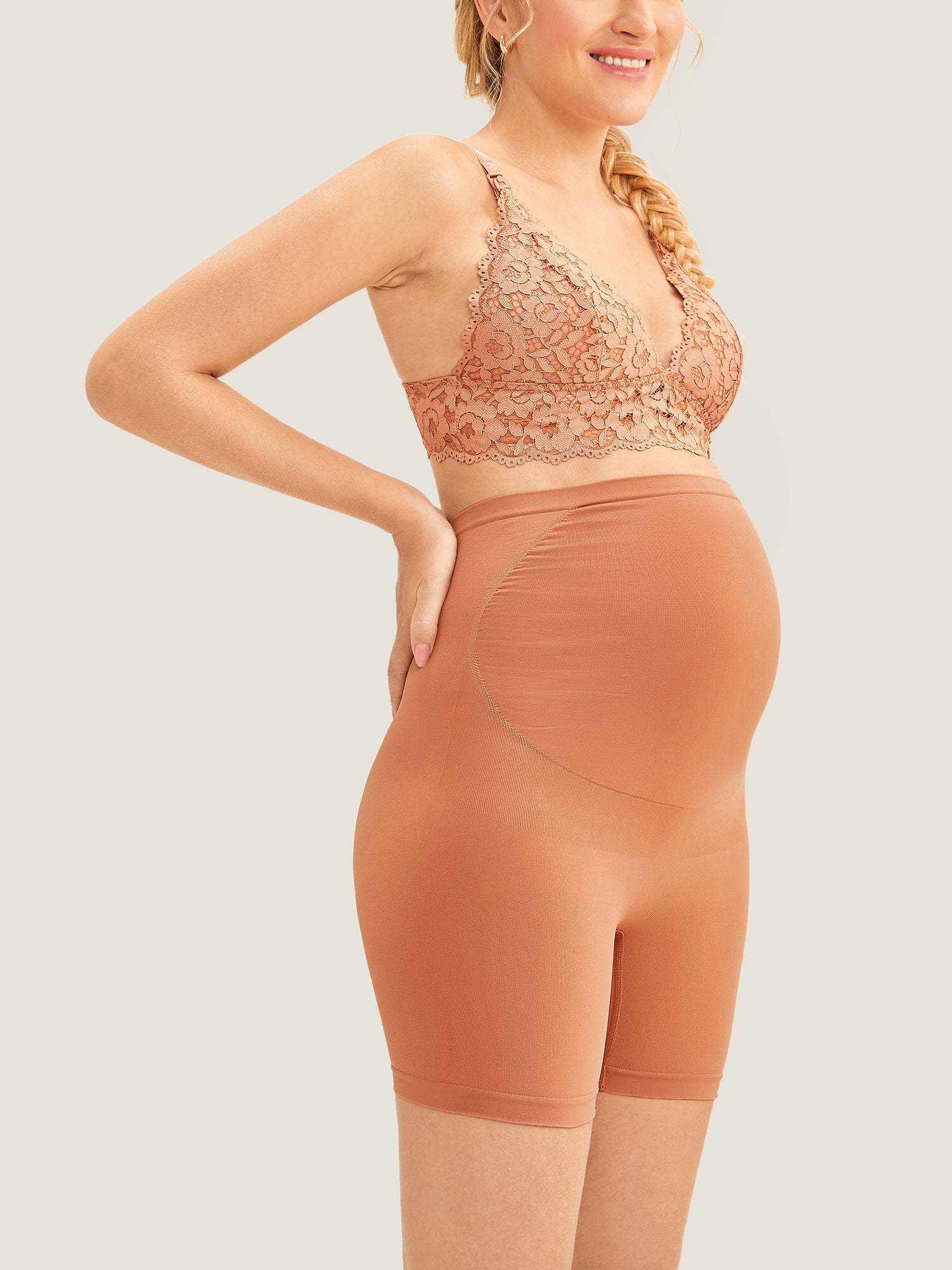 High Waist Shapewear Maternity Shorts|Seamless