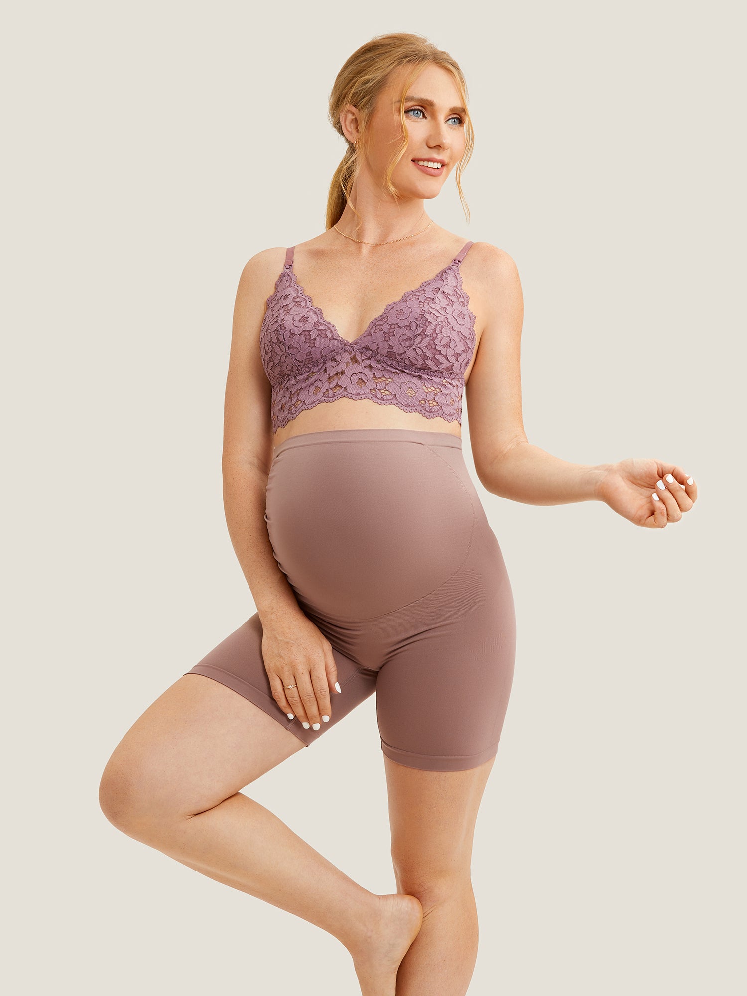 High Waist Shapewear Maternity Shorts|Seamless