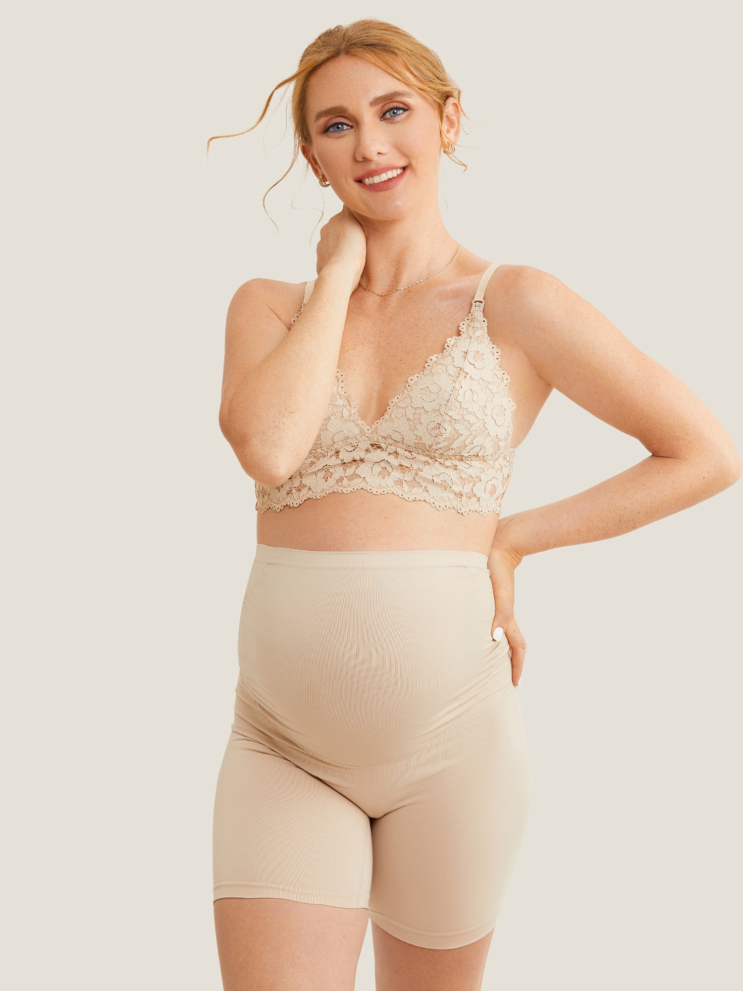 High Waist Shapewear Maternity Shorts|Seamless