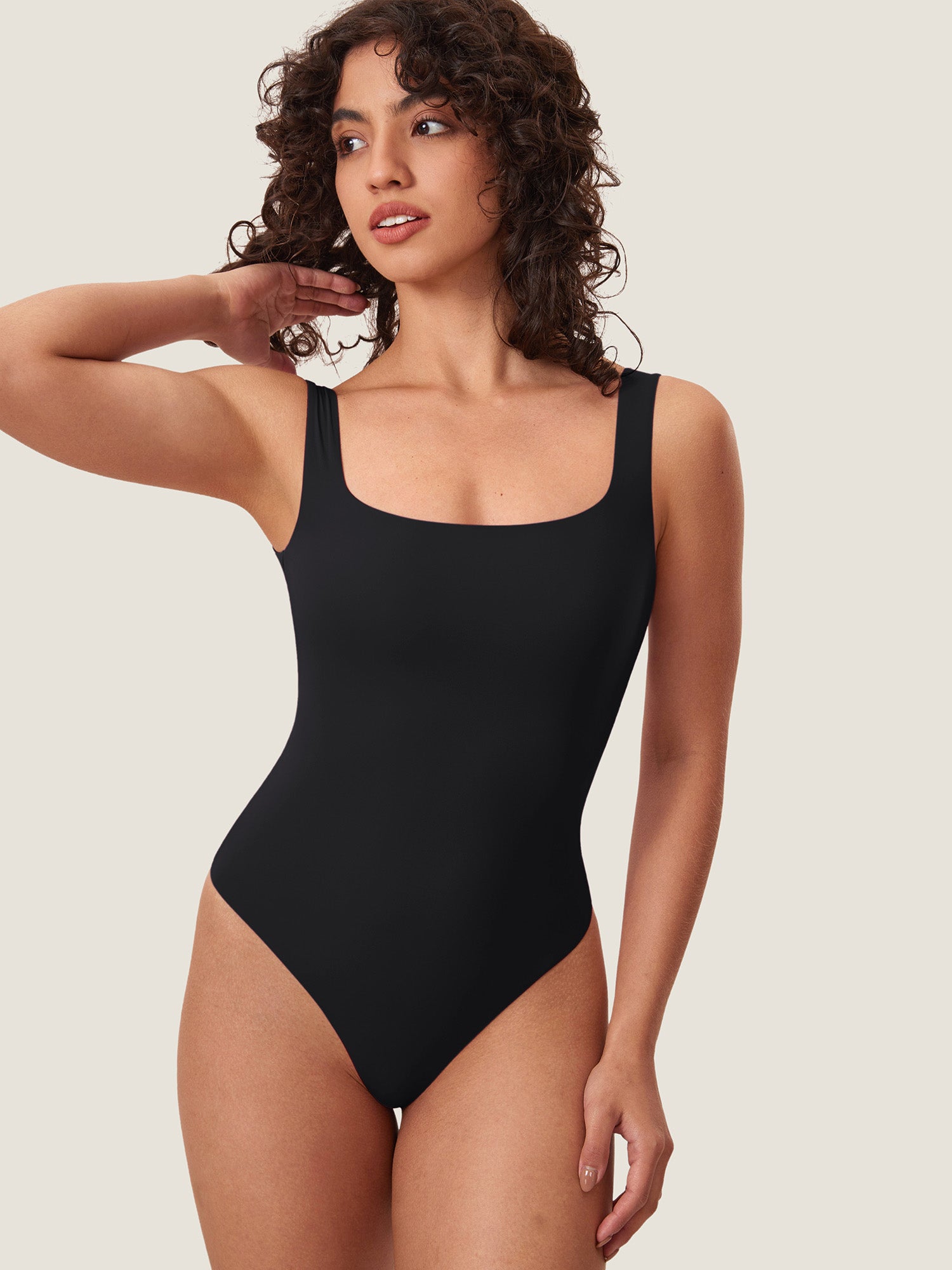 InBarely® Square Neck Sleeveless Bodysuit