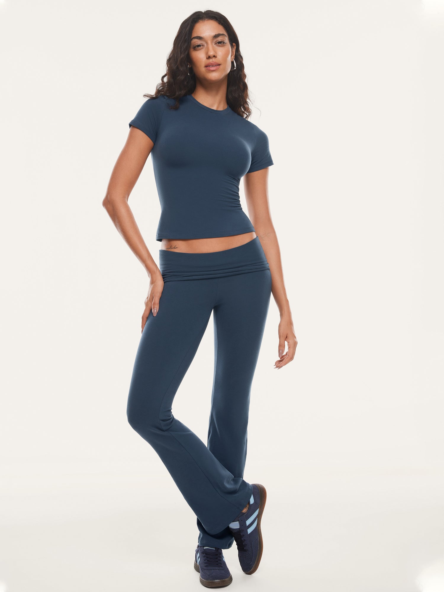 Cotton Basic Casual Crew Neck Tees