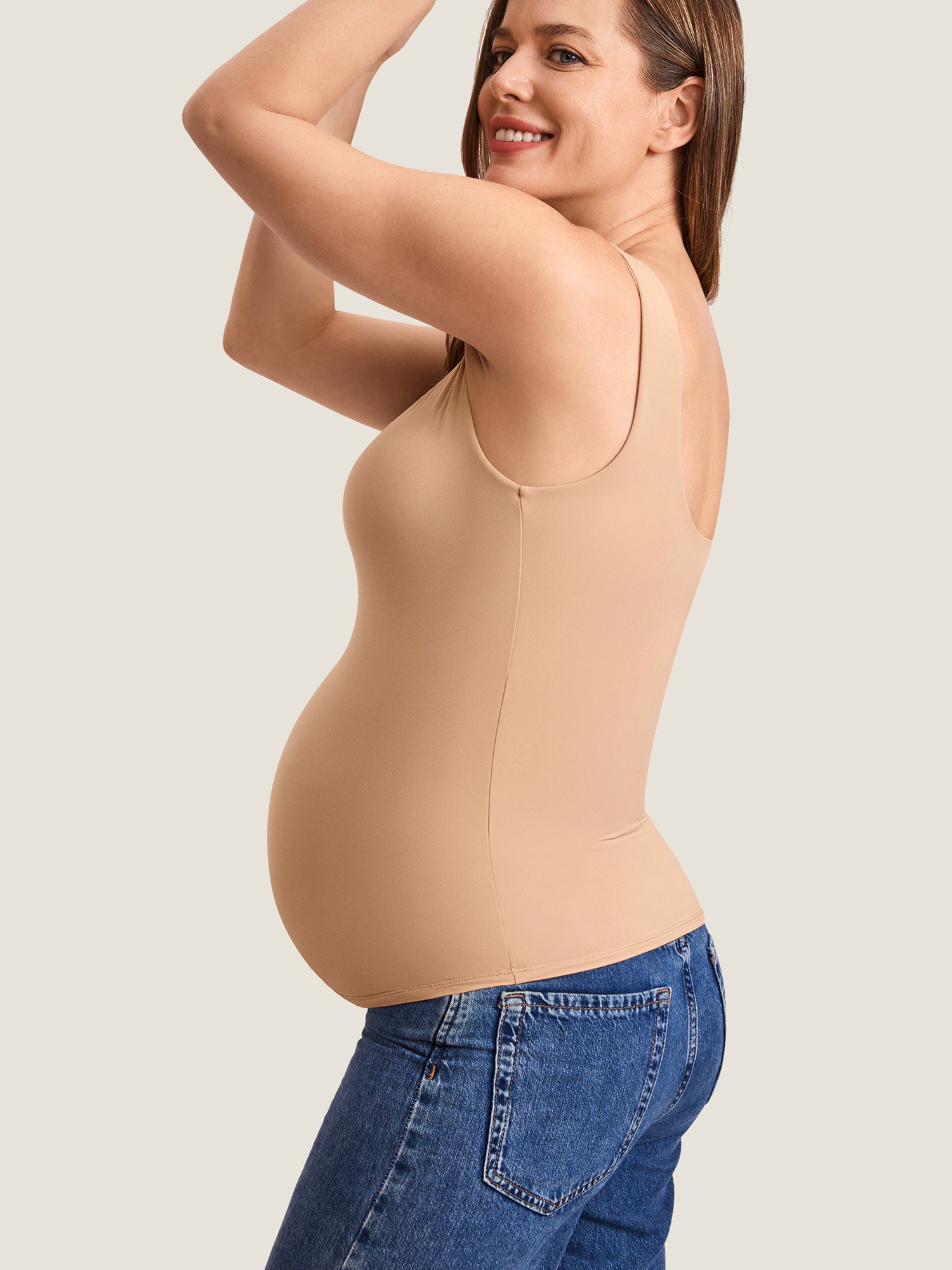Inbarely® Square Neck Maternity Tank Top