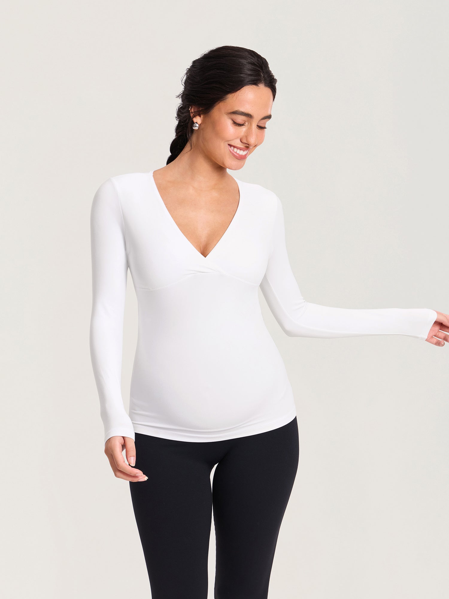 AirSoft Crossover Maternity & Nursing Top - Long Sleeves