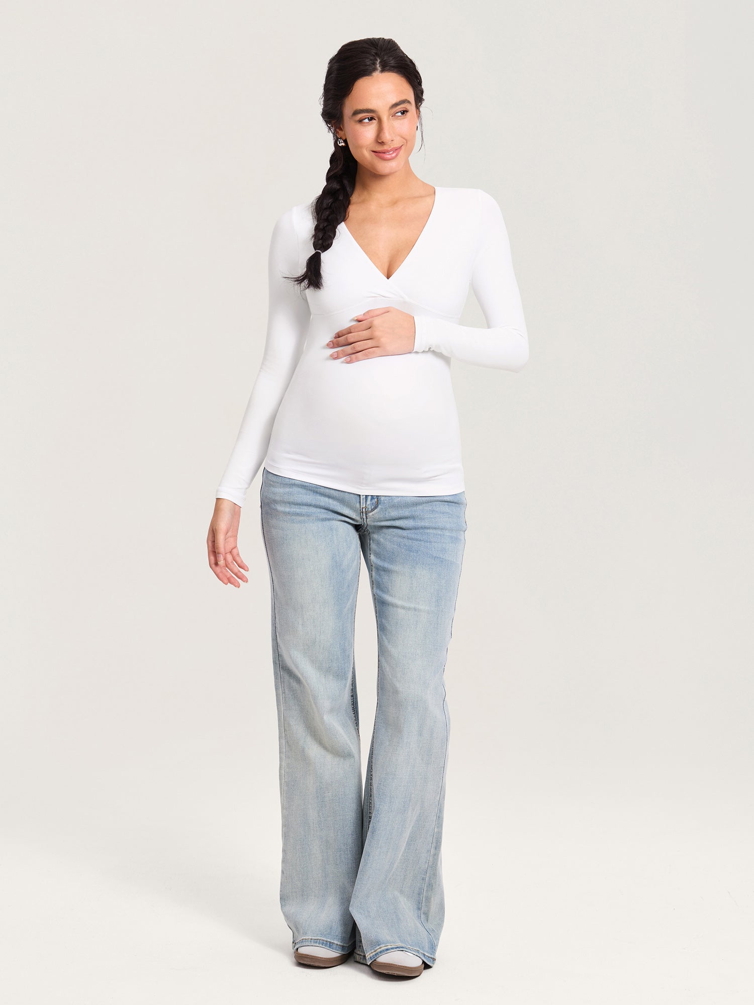 AirSoft Crossover Maternity & Nursing Top - Long Sleeves