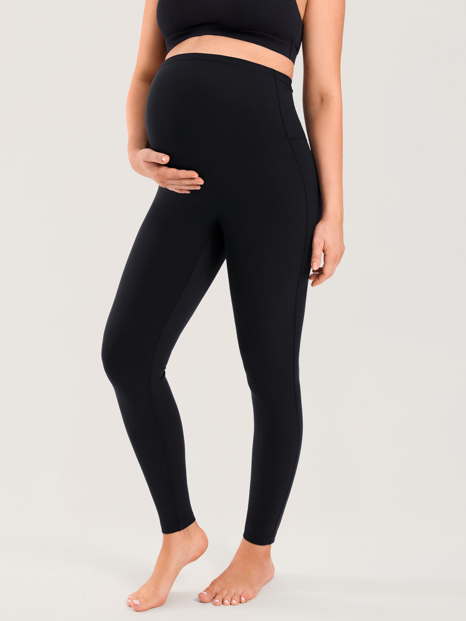 Natrelax® Seamless-Front Maternity Leggings 25"