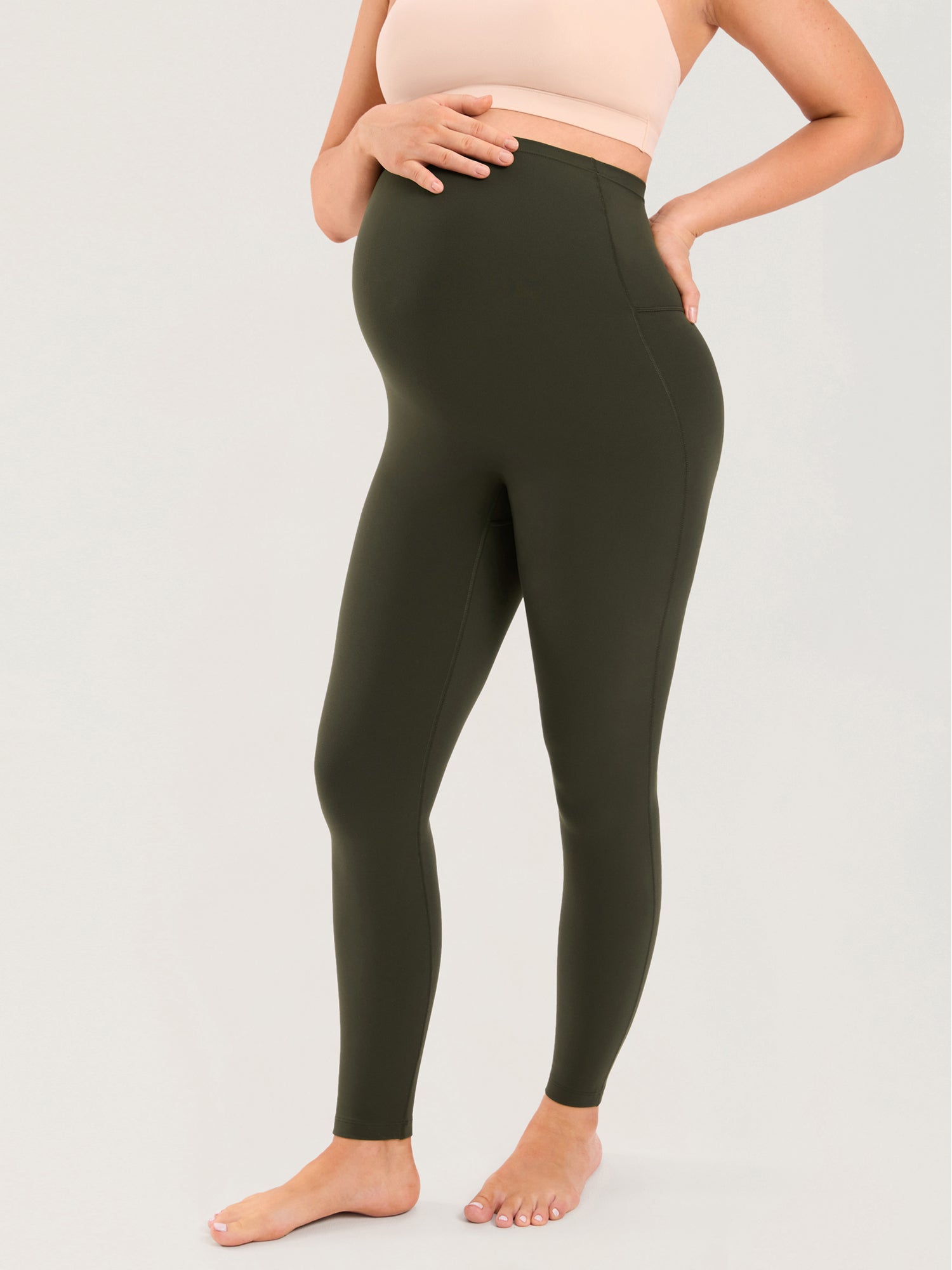 Natrelax® Seamless-Front Maternity Leggings 25"