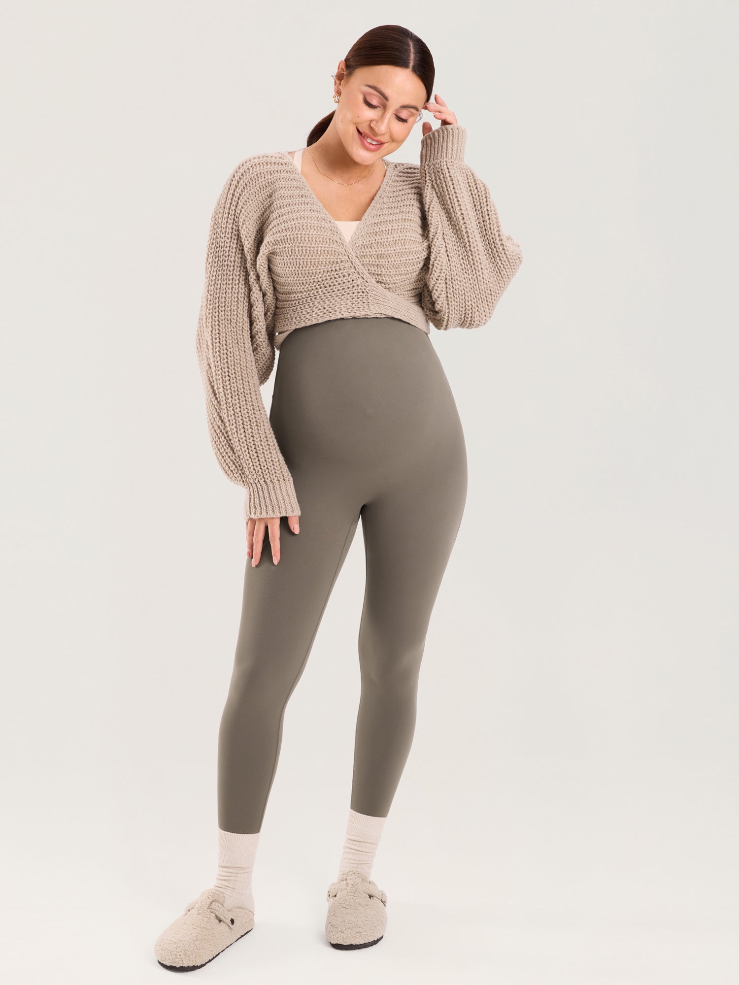 Natrelax® Seamless-Front Maternity Leggings 25"