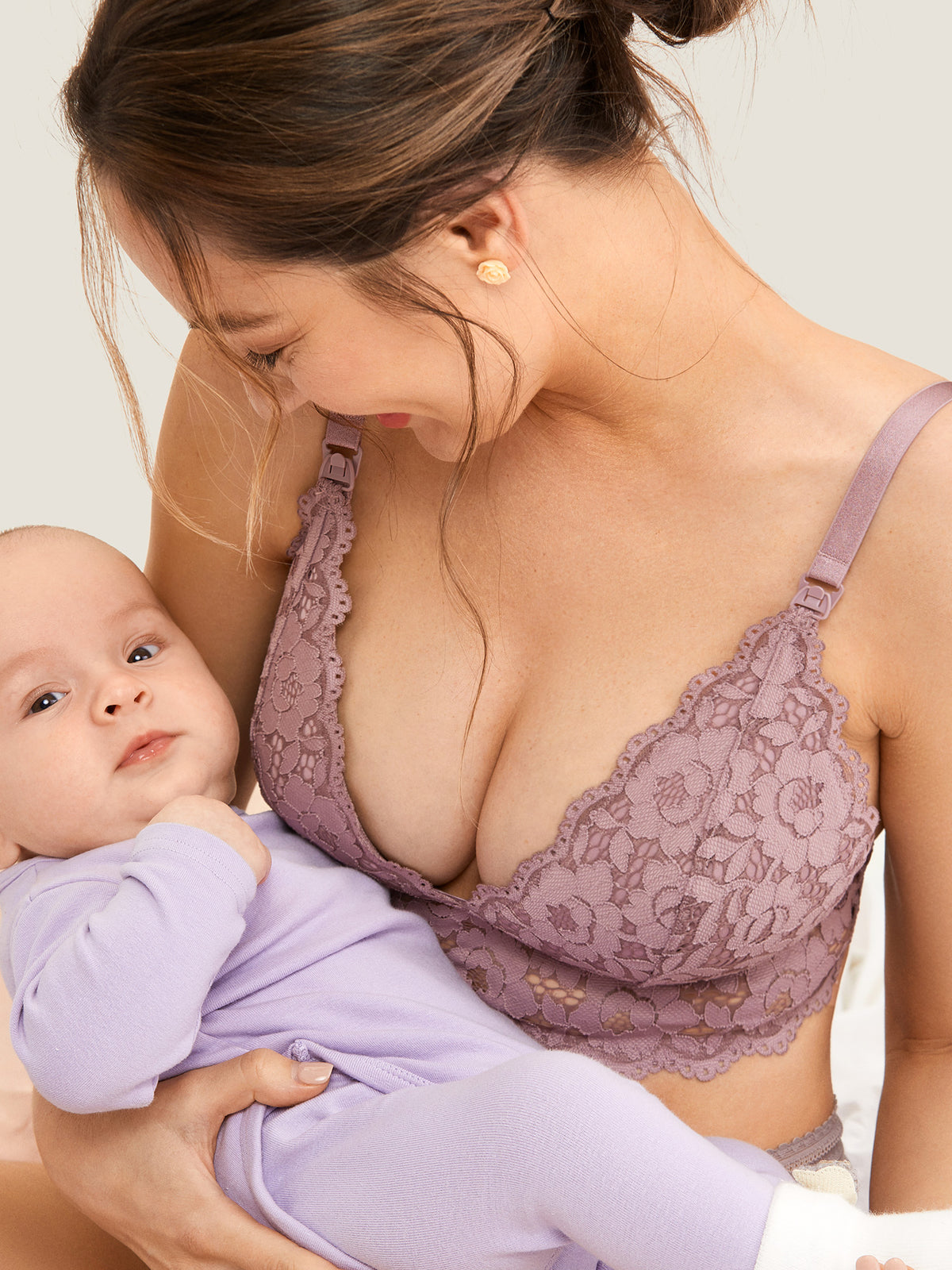 Lace Plunge Nursing Bralette