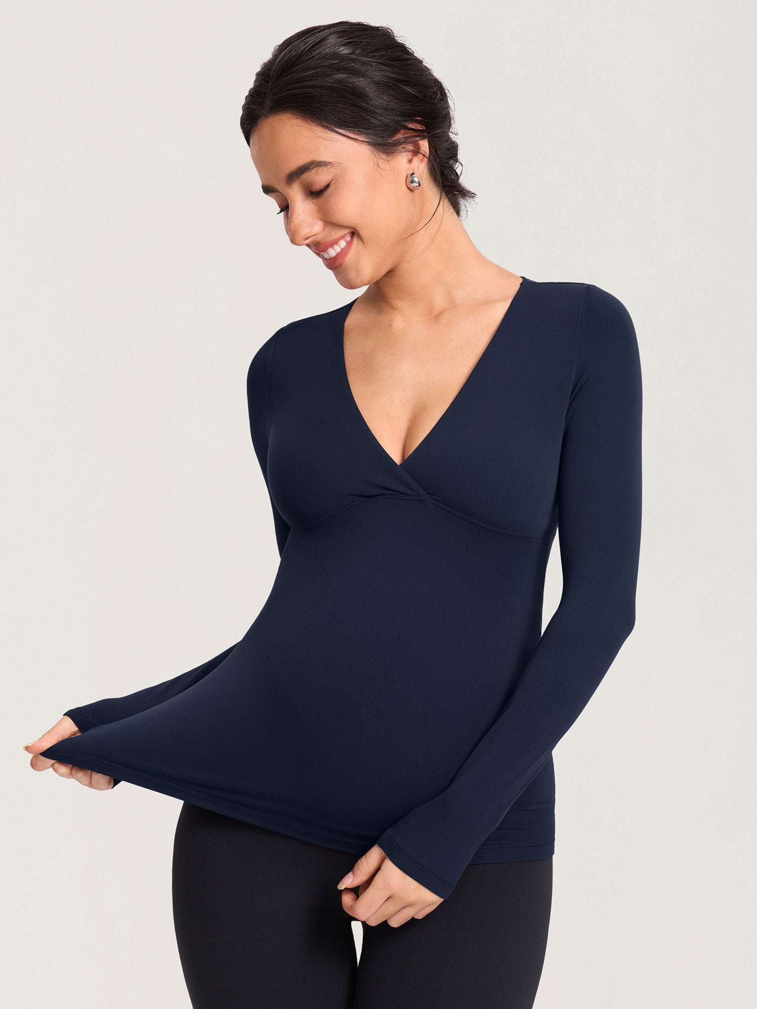 AirSoft Crossover Maternity & Nursing Top - Long Sleeves