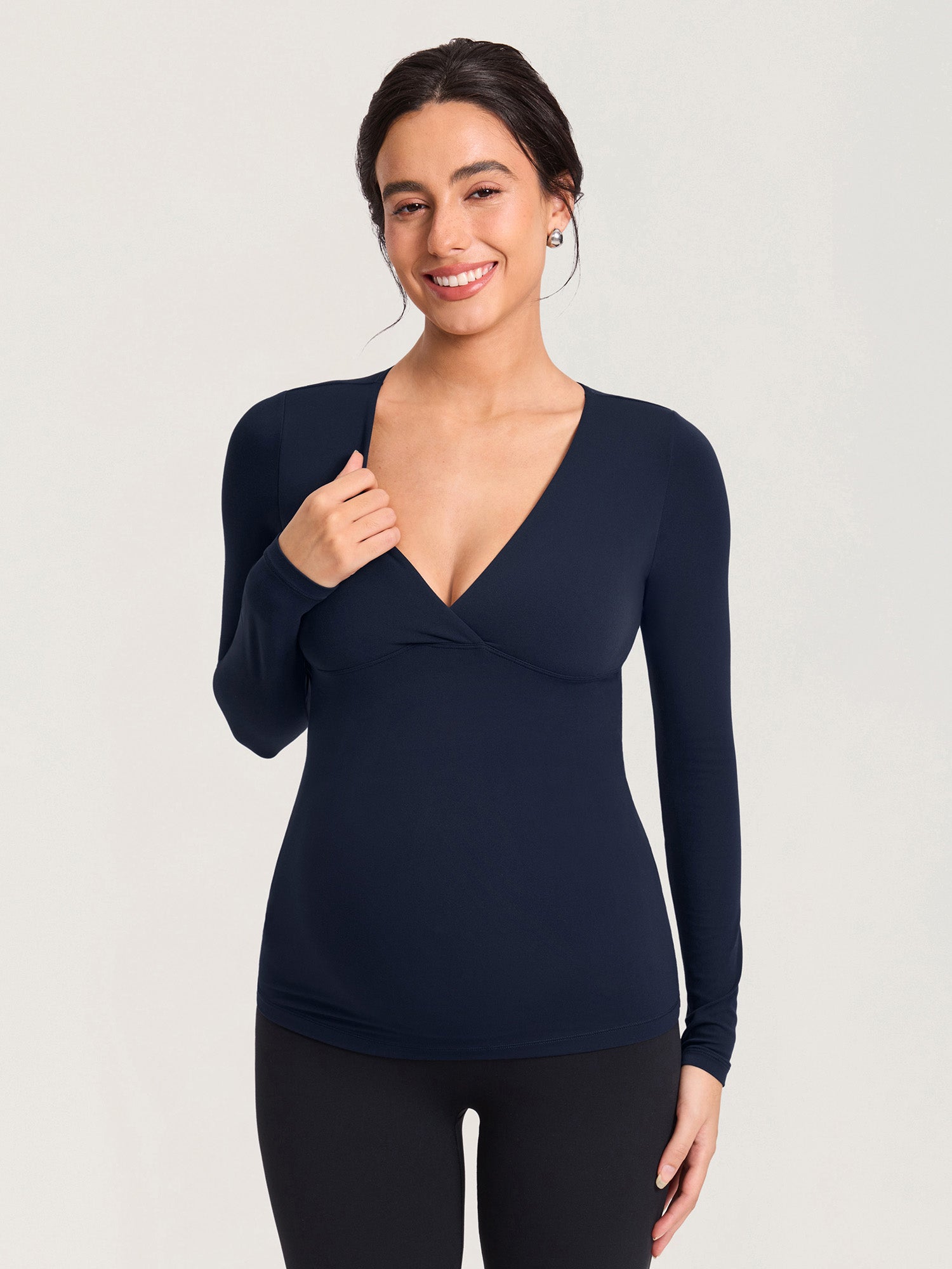 AirSoft Crossover Maternity & Nursing Top - Long Sleeves