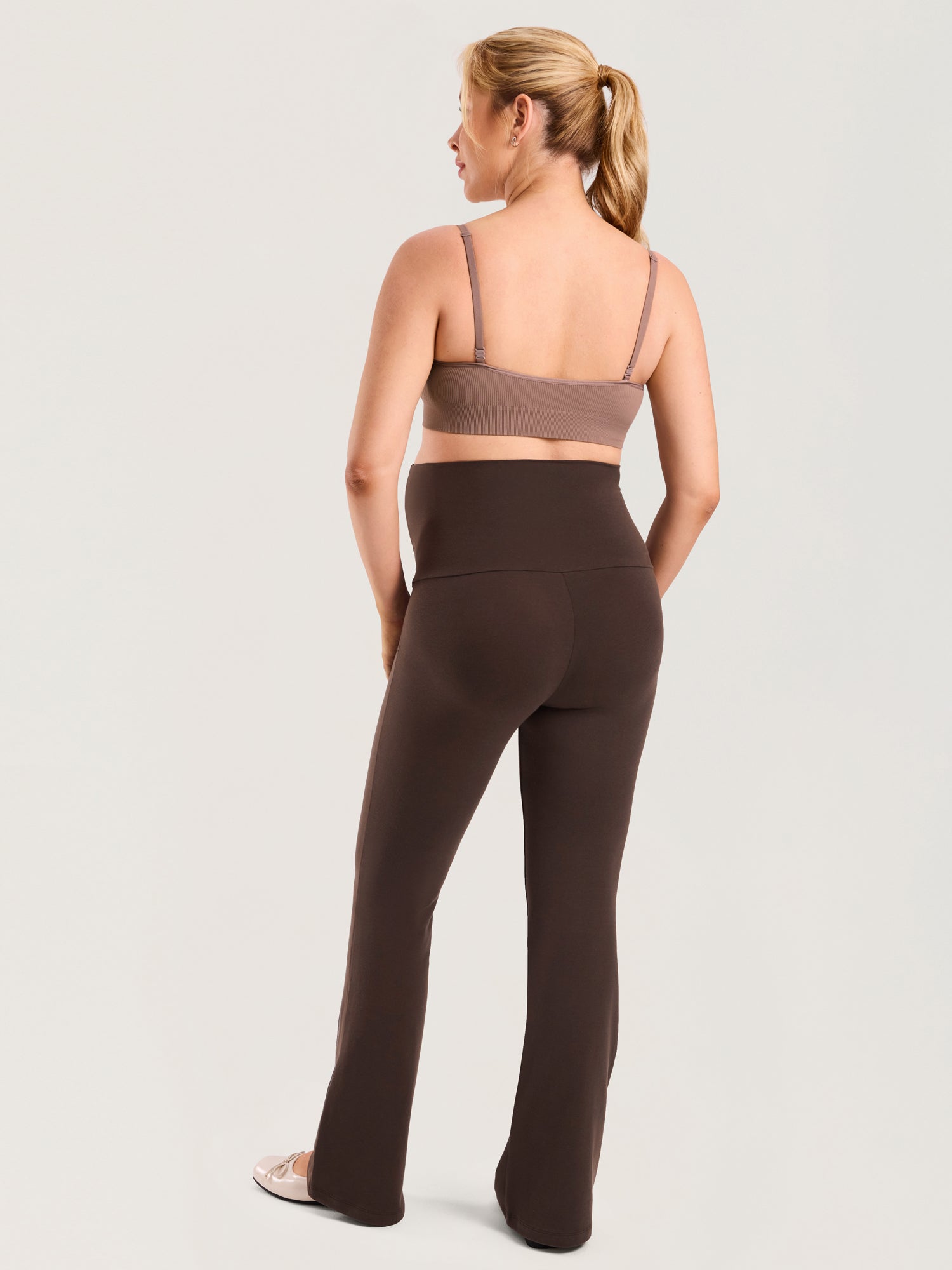 Crossover Maternity Tops & Flare Leggings